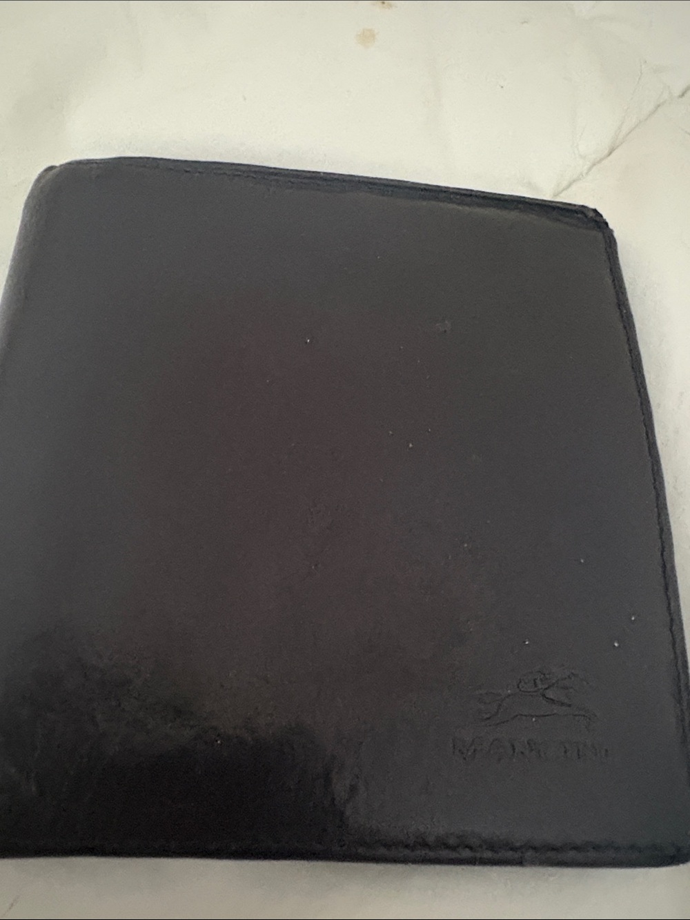 Black Leather Bifold Wallet